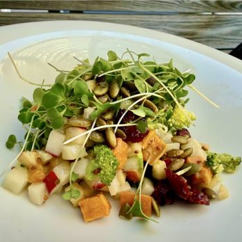 Hersh's - Refreshing Crunch Salad: broccoli, radish, apple, roasted sweet potato, dried cranberries, crisped pumpkin seeds, maple mustard vinaigrette - Pizza Near Me - Baltimore, Maryland