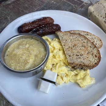 Blueberry's Grill - The traditional with grits and blueberry sausage - Breakfast & Brunch Near Me - Myrtle Beach, South Carolina