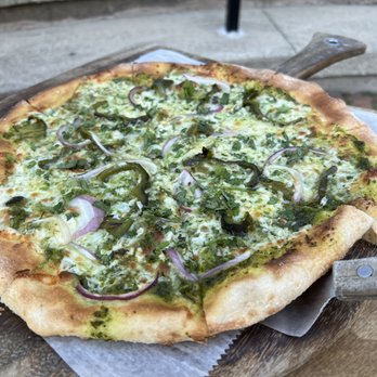 Tauro Cocina - Oaxaca Pizza with cilantro, peppers and onion - Italian Near Me - Milwaukee, Wisconsin Tauro Cocina - Oaxaca Pizza with cilantro, peppers and onion - Italian Near Me - Milwaukee, Wisconsin