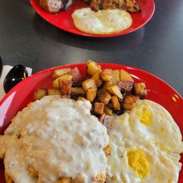 two plates of food