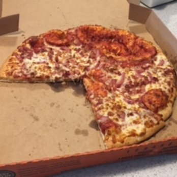 Little Caesars - This is what my pizza looked like when I opened the box at home. Why wasn't this remade instead of giving it to a customer? - Pizza Near Me - Henderson, Nevada Little Caesars - This is what my pizza looked like when I opened the box at home. Why wasn't this remade instead of giving it to a customer? - Pizza Near Me - Henderson, Nevada