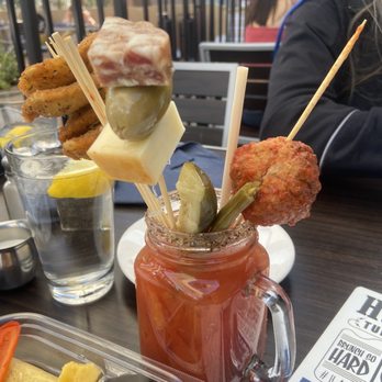 Hash Kitchen - Bloody Mary. I got it the bacon vodka and number 2 on spicy.. This was worth coming to have - Breakfast & Brunch Near Me - Chandler, Arizona