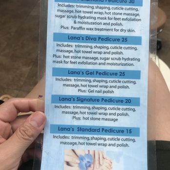Lana's Diamond Salon - Make sure you get what your paying for ! Cuz I sure didn't get what's indicated on the Standard Pedicure - Nail Salons Near Me - Downey, California