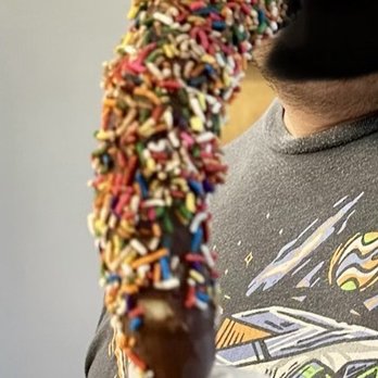 La Michoacana - Chocolate covered banana with rainbow sprinkles. - Ice Cream & Frozen Yogurt Near Me - Carmel, Indiana La Michoacana - Chocolate covered banana with rainbow sprinkles. - Ice Cream & Frozen Yogurt Near Me - Carmel, Indiana