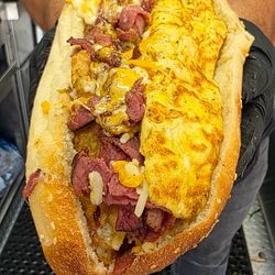 Nickos Sandwiches - Pastrami breakfast sandwich
