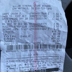 Dollar General - Receipt