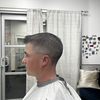 Barber Ruby Stone - Mid high taper, finger length on top. - Barbers Near Me - Albuquerque, New Mexico