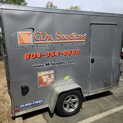 Mr. Sandless - Trailer with branding, logo