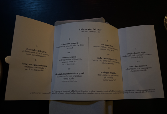 Menu photo 8 7 Adams San Francisco, CA Menu photo 8 7 Adams San Francisco, CA