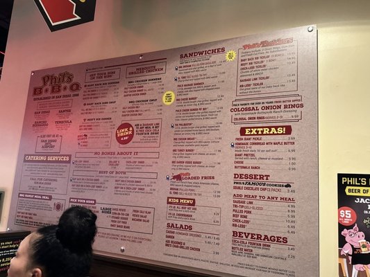 Menu photo 1 Phil's BBQ Temecula, CA