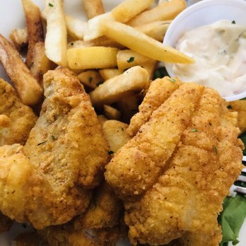The Almanett Bistro - Catfish Basket with fries - Seafood Near Me - Gulfport, Mississippi