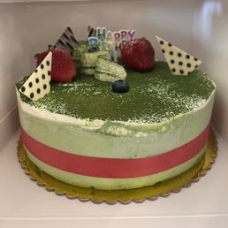 Matcha Red bean cake