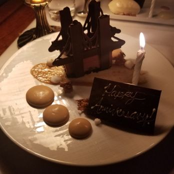The River Café - Chocolate Brooklyn Bridge Dessert (with a Message) - New American Near Me - Brooklyn, New York The River Café - Chocolate Brooklyn Bridge Dessert (with a Message) - New American Near Me - Brooklyn, New York