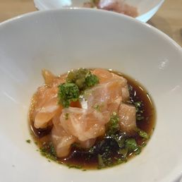 Salmon Sake Jalapeño "Sashimi" for $9