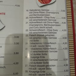 China Imbiss - Speisekarte