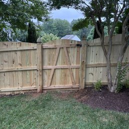 Single gate and new fence Single gate and new fence