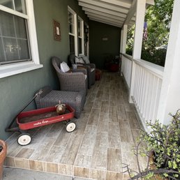Completed porch Completed porch