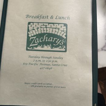 Zachary's Restaurant - American Near Me - Santa Cruz, California Zachary's Restaurant - American Near Me - Santa Cruz, California
