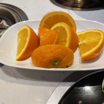 George's Hot pot & bbq - Complimentary oranges (7.27.22) - Hot Pot Near Me - Gaithersburg, Maryland