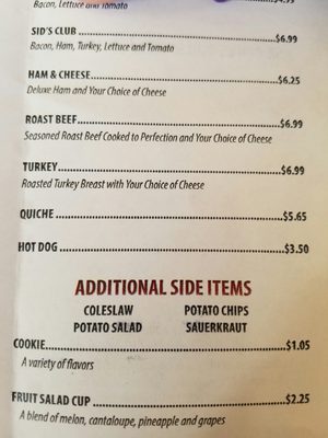 Menu photo 2 Sid's. Coffee Shop & Deli Ocala, FL