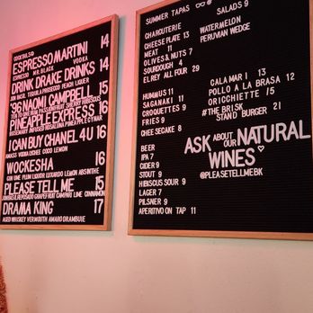 Please Tell Me - Daily menu - Cocktail Bars Near Me - Brooklyn, New York Please Tell Me - Daily menu - Cocktail Bars Near Me - Brooklyn, New York