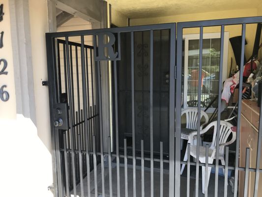 New custom gate fabricated for a home in Oceanside