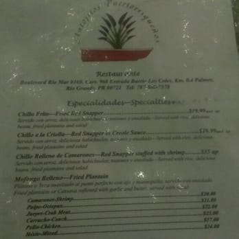 Antojitos Puertorriquenos - Menu specialties - Breakfast & Brunch Near Me - Rio Grande, Puerto Rico