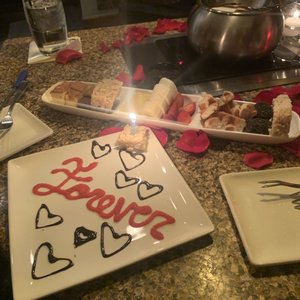 Photo of The Melting Pot - Colorado Springs, CO, United States. Sweet note from our waiter