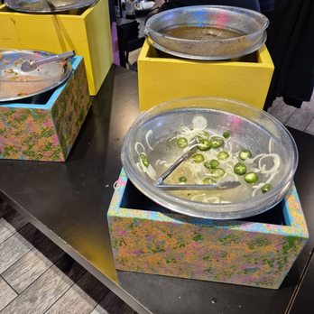 Kalaveras - The empty condiment that customers supposed to use to create their tacos - Mexican Near Me - Chula Vista, California