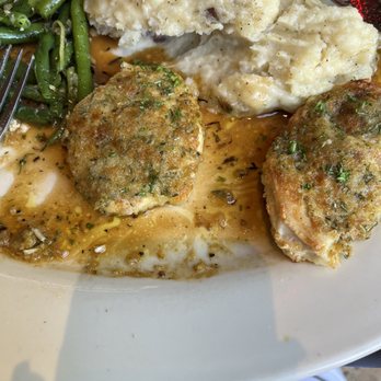 The Cheesecake Factory - Parmesan herb crusted chicken w/mashed potatoes and green beans OMG YUM! - Desserts Near Me - Thousand Oaks, California The Cheesecake Factory - Parmesan herb crusted chicken w/mashed potatoes and green beans OMG YUM! - Desserts Near Me - Thousand Oaks, California