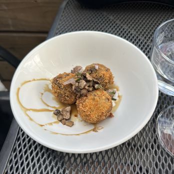 Table, Donkey and Stick - Beef Cheek Croquettes - Modern European Near Me - Chicago, Illinois Table, Donkey and Stick - Beef Cheek Croquettes - Modern European Near Me - Chicago, Illinois