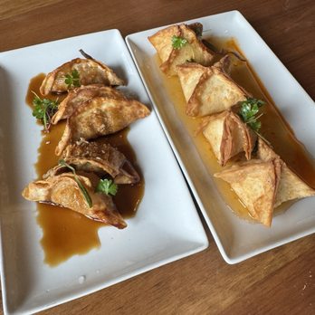 Sakhuu Thai Legacy - Crab Rangoon and Pork Dumplings - Thai Near Me - Plano, Texas Sakhuu Thai Legacy - Crab Rangoon and Pork Dumplings - Thai Near Me - Plano, Texas
