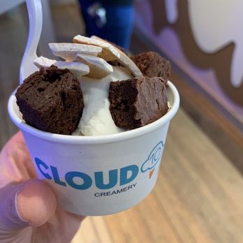 Cloud 10 Creamery - Toasted rice flavor with brownies and toasted meringue - Desserts Near Me - Houston, Texas