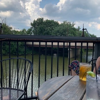 The Deck - Our table and view of the river! - American Near Me - Fort Wayne, Indiana