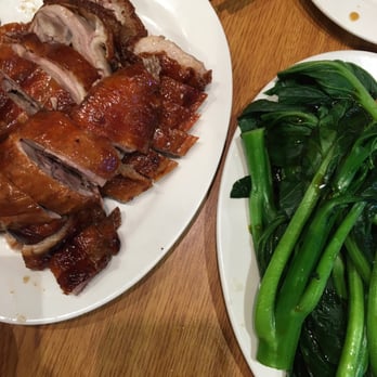 Hong Kong Eatery - Half duck and choy sum with oyster sauce - Seafood Near Me - Boston, Massachusetts Hong Kong Eatery - Half duck and choy sum with oyster sauce - Seafood Near Me - Boston, Massachusetts