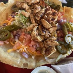 The End Zone - Taco Salad with grilled chicken