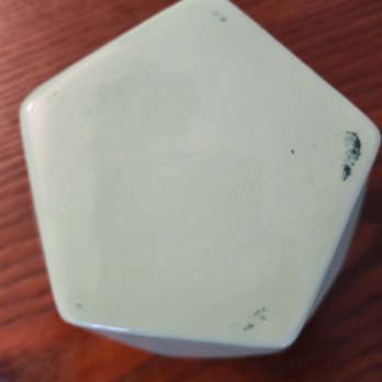 Petroglyph Ceramic Lounge - Mint lid with teal paint smudges. - Paint-Your-Own Pottery Near Me - Santa Cruz, California Petroglyph Ceramic Lounge - Mint lid with teal paint smudges. - Paint-Your-Own Pottery Near Me - Santa Cruz, California