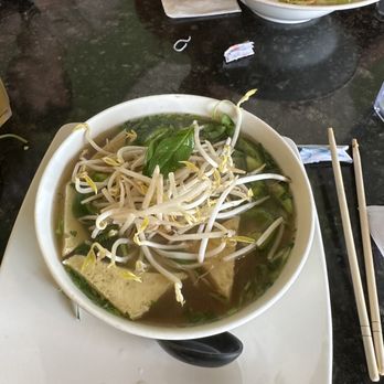 Pho House Brews & More - Tofu (veggie) pho (after adding the sprouts basil and jalapeño that came with it) - Vietnamese Near Me - Baytown, Texas Pho House Brews & More - Tofu (veggie) pho (after adding the sprouts basil and jalapeño that came with it) - Vietnamese Near Me - Baytown, Texas