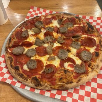 My Way Pizza & Grill - Pepperoni and sausage pizza with extra cheese. - Pizza Near Me - Hummelstown, Pennsylvania