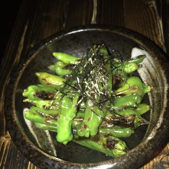 Izakaya Shingen - Grilled Shishito peppers in a soy/dashi sauce - Japanese Near Me - Ottawa, Ontario