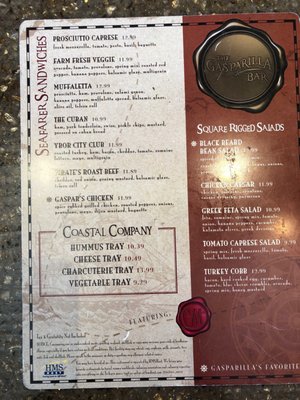 Menu photo 7 The Gasparilla Bar Tampa, FL Menu photo 7 The Gasparilla Bar Tampa, FL
