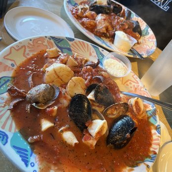 Barbara's Fishtrap - Combo Pasta Marinara Style - Seafood Near Me - Half Moon Bay, California Barbara's Fishtrap - Combo Pasta Marinara Style - Seafood Near Me - Half Moon Bay, California