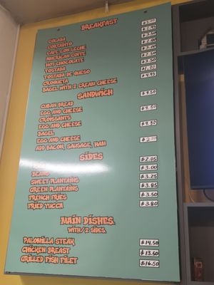 Menu photo 1 Bohio Latino Miramar, FL