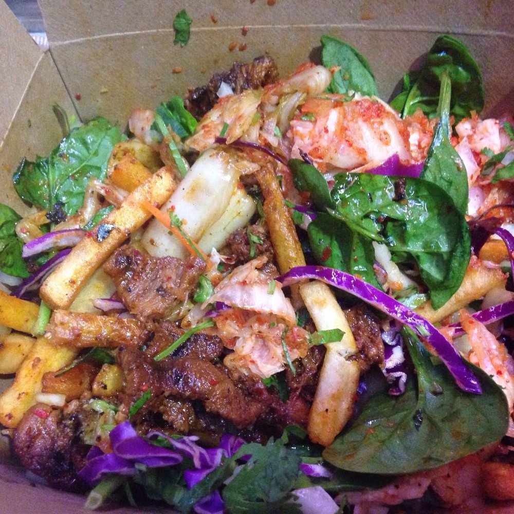 Chi'Lantro - Whoa!!! Kimchee fries with spicy pork-one of the best things ever!!! Make sure you get grilled kimchee over the cold kimchee. - Korean Near Me - Austin, Texas Chi'Lantro - Whoa!!! Kimchee fries with spicy pork-one of the best things ever!!! Make sure you get grilled kimchee over the cold kimchee. - Korean Near Me - Austin, Texas