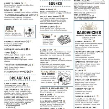 Showroom - Menu - New American Near Me - Frederick, Maryland