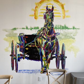 Rise'n Roll Bakery - Art work on the walls to enjoy - Amish buggy - Bakeries Near Me - Fishers, Indiana