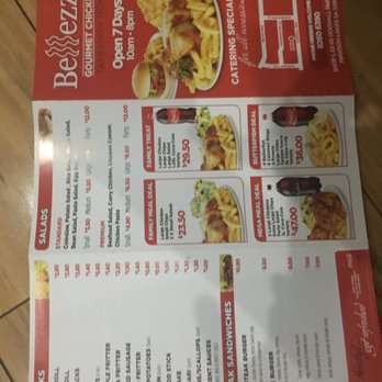 Bellezza Gourmet Chicken - Menu side 2 - Chicken Shop Near Me - Mawson Lakes, SA Bellezza Gourmet Chicken - Menu side 2 - Chicken Shop Near Me - Mawson Lakes, SA
