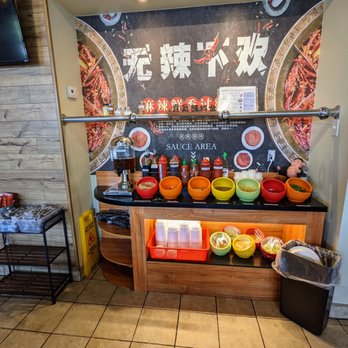 So Hot Hotpot - Inside. Sauce bar. - Hot Pot Near Me - Cary, North Carolina So Hot Hotpot - Inside. Sauce bar. - Hot Pot Near Me - Cary, North Carolina