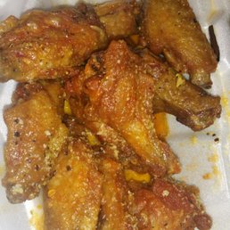 Lemon pepper and hot garlic parmesan...but why are they mixed?