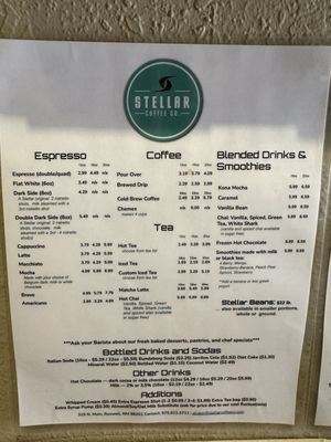 Menu photo 4 Stellar Coffee Roswell, NM